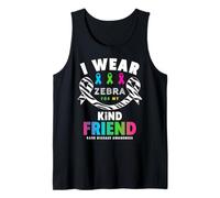 Camiseta del Día de Las Enfermedades Raras 2026 - Uso Cebra para mi Amigo Camiseta sin Mangas