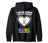 Camiseta del Día de Las Enfermedades Raras 2026 - Uso Cebra para mi Amigo Sudadera con Capucha
