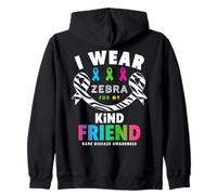 Camiseta del Día de Las Enfermedades Raras 2026 - Uso Cebra para mi Amigo Sudadera con Capucha