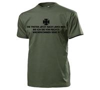 Camiseta del ejército alemán 22 arma aérea AGA diversión humor respeto disciplina básico de formación BW- T # 18045 verde oliva L