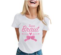 Camiseta del equipo de novia, despedida de soltera, camiseta JGA Team Bride to Be Dama de honor Camiseta Junqgesellenabs Chied Camiseta S-XXL, 05 White, L