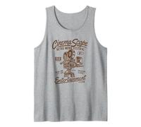 Camiseta del Festival DE PROYECTOR DE Cine Scope Vintage Retro Camiseta sin Mangas