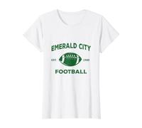 Camiseta del Mago de Oz de Emerald City Football Costume Camiseta gráfica económica, Mujer, Blanco, L