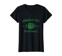 Camiseta del Mago de Oz de Emerald City Football Costume Camiseta gráfica económica, Mujer, Negro, S
