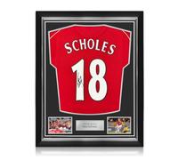 Camiseta del Manchester United 2006 firmada por Paul Scholes Marco superior