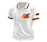 Camiseta del Mundial de Alemania para hombre, camiseta de fútbol 2026, camiseta de polo para hombre, camisa de hombre con estampado de bandera alemana, cremallera para uso diario, festivales y