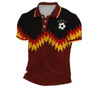 Camiseta del Mundial de Alemania para hombre, camiseta de fútbol 2026, camiseta de polo para hombre, camisa de hombre con estampado de bandera alemana, cremallera para uso diario, festivales y