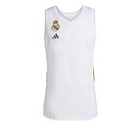 Camiseta tirantes de baloncesto adidas real madrid bb hombre blan L