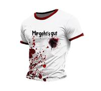 Camiseta Deporte Hombre,Camiseta con Estampado De Letras Sangrientas De Halloween para Hombre Informal CóModa De Manga Corta para Uso Diario Deportes Y Actividades De Ocio Ligera