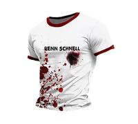 Camiseta Deporte Hombre,Camiseta con Estampado De Letras Sangrientas De Halloween para Hombre Informal CóModa De Manga Corta para Uso Diario Deportes Y Actividades De Ocio Ligera