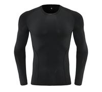 Camiseta Deporte Hombre,Cuello Redondo Camiseta Manga Larga Hombre Slim Fit Elástica Camisetas de Muscular Gimnasio Entrenamiento Color Sólido Cómoda Sport tee Pullover Tops S-3XL
