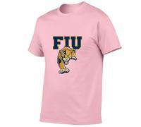 Camiseta Deporte Hombre Florida International University，Camiseta Deportiva con Cuello Redondo，Casuales de Manga Corta para Running Gym Ciclismo(Pink,M)