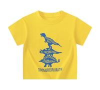 Camiseta Deporte Manga Corta Niño T-Shirt Rock - Camisetas de Manga Corta para niños, Ropa Verano con Dinosaurios Animados, bebés (1 a 10 años)