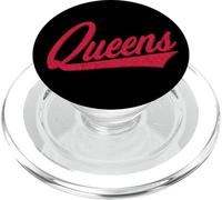Camiseta Deportiva CLÁSICA Queens New York NY Varsity Script PopSockets PopGrip para MagSafe