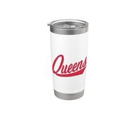 CAMISETA DEPORTIVA CLÁSICA QUEENS NEW YORK NY VARSITY SCRIPT Vaso térmico de acero inoxidable de doble pared