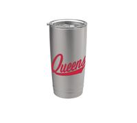 CAMISETA DEPORTIVA CLÁSICA QUEENS NEW YORK NY VARSITY SCRIPT Vaso térmico de acero inoxidable de doble pared