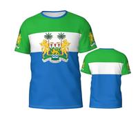 Camiseta Deportiva con Estampado 3D de la Bandera de Sierra Leona. Camisetas Originales.