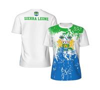 Camiseta Deportiva con Estampado 3D de la Bandera de Sierra Leona para Correr, Ciclismo, fútbol, Tenis y Fitness. Camisetas de Malla.