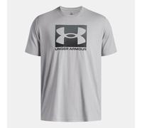 Camiseta deportiva de manga corta Under Armour Boxed para hombre Mod Gris Light Heather / Negro 3XL