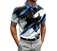 Camiseta Deportiva Hombre 2026 Transpirable Anti-Transpiración Impreso Corte Ajustado Manga Corta Verano Golf Ocio, Le Noir, 4XL