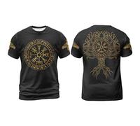Camiseta Deportiva Hombre, T Shirt Hombre Oversize,de Mitología Medieval para con Diseños Gráficos de Dioses Vikingos en Tejido Cómodo Tshirt T-Shirt tee Shirts