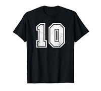 Camiseta deportiva número 10 para cumpleaños, con suerte, nº apenado Camiseta