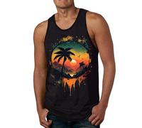 Camiseta deportiva para hombre con tirantes de running para hombre, refrescante, holgado, tirantes de playa, clásicos, blusas regulares, para top y top transpirables, sin tirantes, Rojo-3, XL