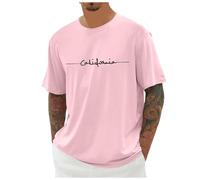Camiseta deportiva para hombre de algodón de gran tamaño, camiseta básica de manga corta, cuello redondo con estampado de ciudades, camiseta ligera de verano, camisetas informales, tallas grandes