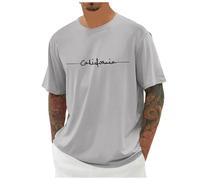 Camiseta deportiva para hombre de algodón de gran tamaño, camiseta básica de manga corta, cuello redondo con estampado de ciudades, camiseta ligera de verano, camisetas informales, tallas grandes