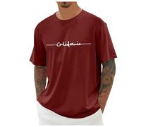 Camiseta deportiva para hombre de algodón de gran tamaño, camiseta básica de manga corta, cuello redondo con estampado de ciudades, camiseta ligera de verano, camisetas informales, tallas grandes