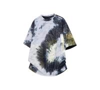 Camiseta deportiva para hombre de gran tamaño, multicolor, de manga corta, de verano, suelta, funcional, cuello redondo, transpirable, cómoda, holgada, ligera, Negro , XXL