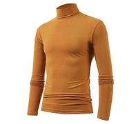 Camiseta deportiva para hombre de manga larga, camiseta básica de manga larga para hombre, camiseta de cuello alto, camiseta térmica de manga larga con cuello alto, camiseta térmica de manga larga