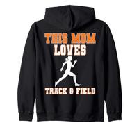 Camiseta Deportiva para mamá con Texto en inglés This Mom Loves Track & Field - Game Day Sports Mom Sudadera con Capucha