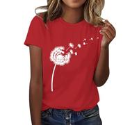 Camiseta deportiva para mujer, camiseta térmica para mujer + blusa de senderismo, vintage, linda, gráfica, cuello redondo, verano, informal, parte superior 2025, básica, cuello redondo, elegante