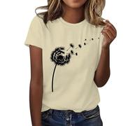 Camiseta deportiva para mujer, camiseta térmica para mujer + blusa de senderismo, vintage, linda, gráfica, cuello redondo, verano, informal, parte superior 2025, básica, cuello redondo, elegante