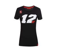 Camiseta deportiva para mujer Valentino Rossi TOP RACERS 12 viñales, negra, XS