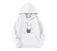 Camiseta Deportiva para niños y niñas, Sudadera con Capucha Informal para niño y niña, Sudadera con Capucha y Bolsillo, Adecuada para Adolescentes y niños Calavera Sudadera Cremallera Niña 4 Años