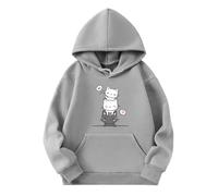 Camiseta Deportiva para niños y niñas, Sudadera con Capucha Informal para niño y niña, Sudadera con Capucha y Bolsillo, Adecuada para Adolescentes y niños Calavera Sudadera Cremallera Niña 4 Años