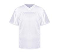 Camiseta deportiva sencilla para hombre, camiseta deportiva para fiesta de hip-hop, camiseta de fútbol vacía para actividades casuales, transpirable, básica, manga corta, Blanco, XL