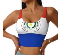 Camiseta Deportiva sin Mangas con Estampado de la Bandera de Paraguay para Mujer, Transpirable, para Entrenamiento, Yoga y Gimnasio.