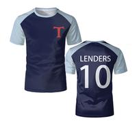 Camiseta deportiva transpirable de secado rápido con estampado 3D de Tsubasa LENDERS, camiseta de fútbol para hombre, camiseta de manga corta para fanáticos del fútbol al aire libre, camiseta de manga