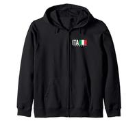 Camiseta Deportiva Tricolor con Bandera de Italia Sudadera con Capucha