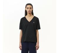 Camiseta desenfadada con cuello de pico Mujer Talla 36. Color Negro
