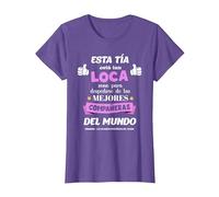 Camiseta Despedida Compañera Trabajo Buena Suerte Camiseta, Mujer, Morado Jaspeado, XL
