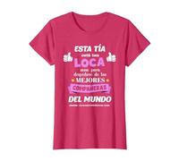 Camiseta Despedida Compañera Trabajo Buena Suerte Camiseta, Mujer, Rojo Jaspeado, XS