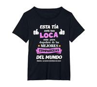 Camiseta Despedida Compañera Trabajo Buena Suerte Camiseta, Mujer Tallas Grandes, Negro, 2XL Grande