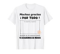 Camiseta Despedida Compañero Trabajo Firmas Dedicatoria Camiseta