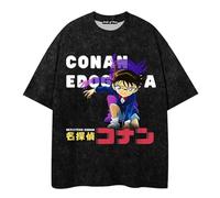 Camiseta Detective Conan Unisex Anime Print Loose Casual Manga Corta Street Trend Retro Harajuku Style Camiseta Conan Edogawa...