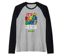 Camiseta Día STAAR No Te Estreses Da Lo Mejor Profesor Camiseta Manga Raglan