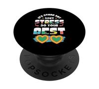 Camiseta Día STAAR No Te Estreses Da Lo Mejor Profesor PopSockets PopGrip Adhesivo